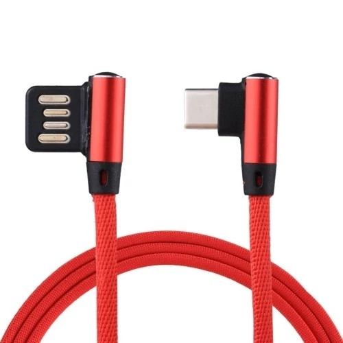 کابل شارژ USB به تایپ سی 90 درجه USB to Type-C 90 Degree