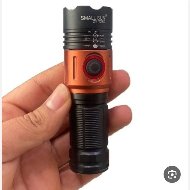 چراغ قوه دستی مسافرتی جیبی شارژی چند حالته زوم دار اسمال سان مدل SMALL SUN T280