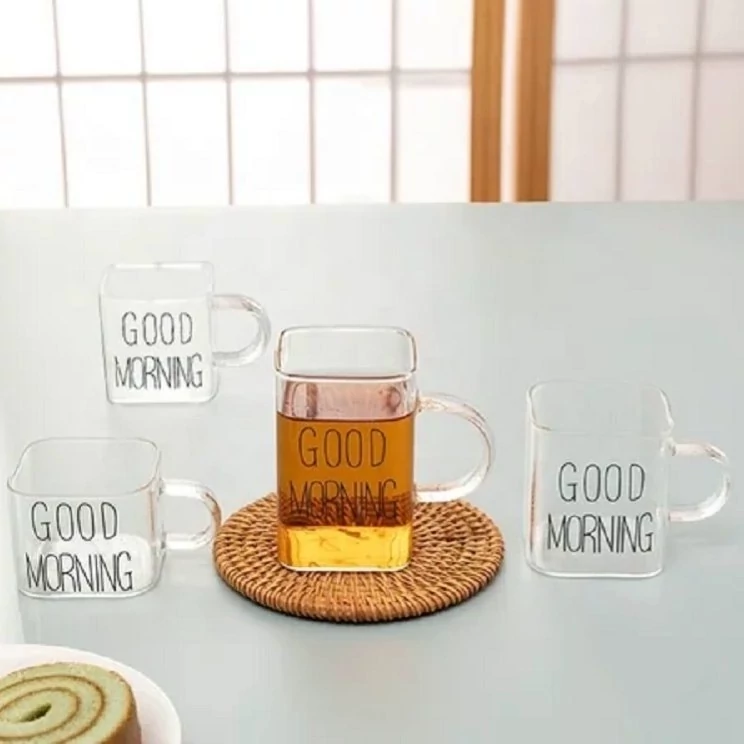 لیوان طرح Good Morning مدل مربعی ( در دو سایز )