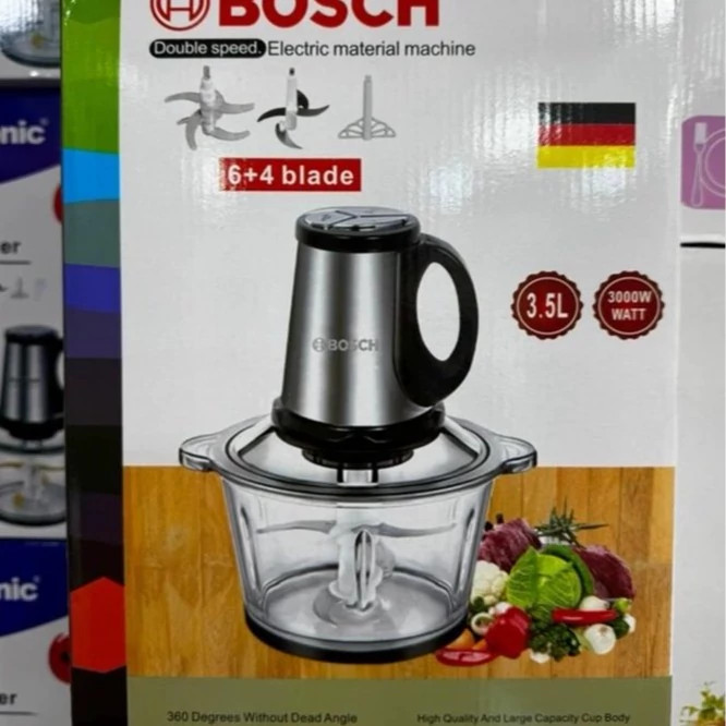 غذاساز وخردکن بوش-6 تیغه و 4تیغه زاپاس و همزن- مدل BSI 888