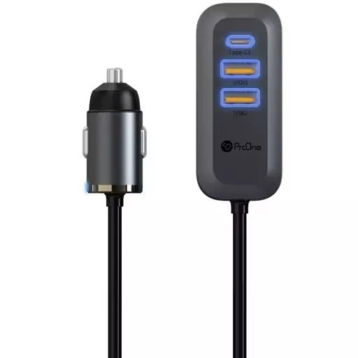 شارژر فندکی فست شارژ تایپ سی 100 وات پرووان PCG23