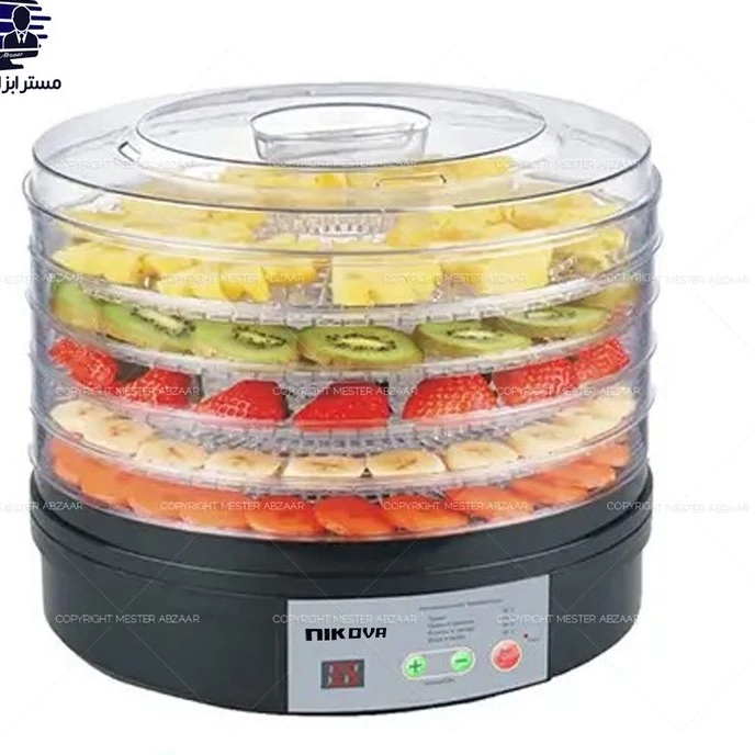 میوه و سبزی خشک کن 5 طبقه اتوماتیک نیکوا ژاپن 550 وات مدل NIKOVA NFDH-1012 نیکووا