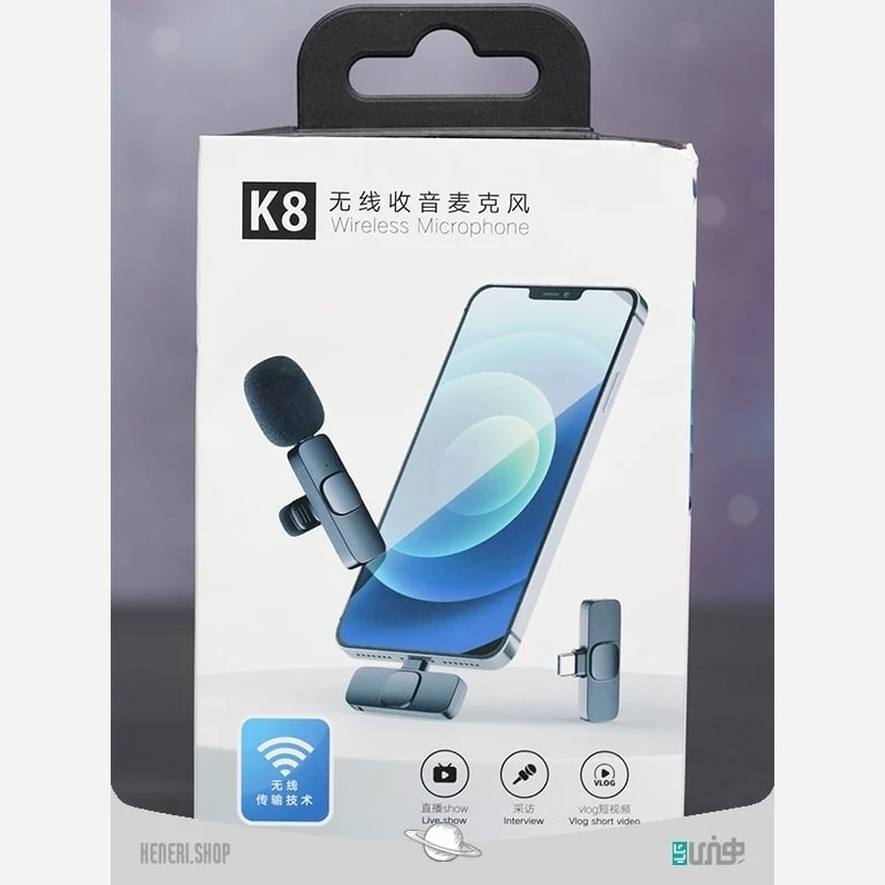 میکروفون یقه ای بی سیم تایپ C مدل K8