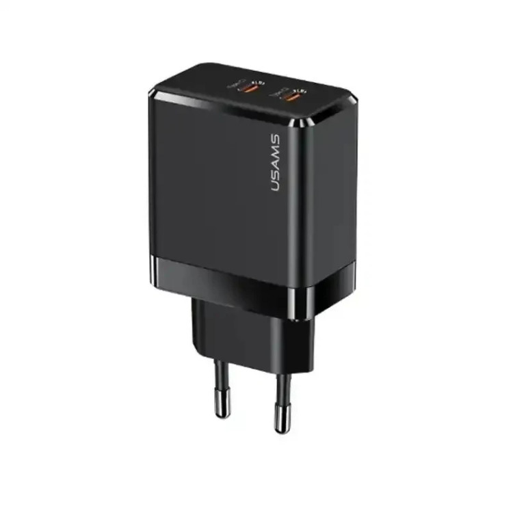 شارژر یوسمز مدل USAMS US-CC172 Gan Fast Charger Dual Type-C Ports