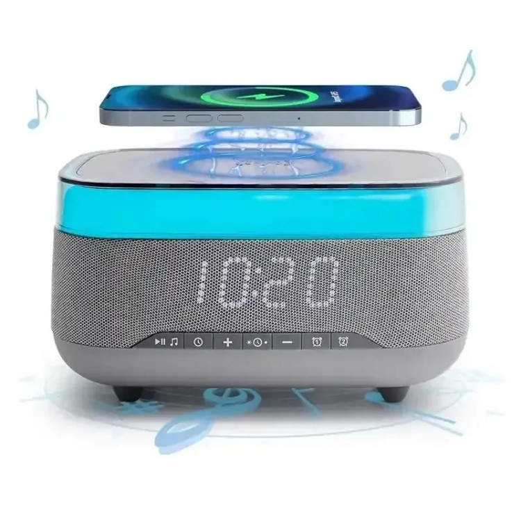 اسپیکر بلوتوثی چندکاره مدل Multifunctional Digital Alarm-Wireless Charger