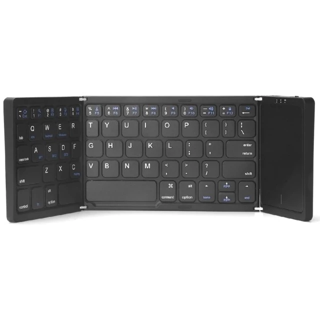 کیبورد بی سیم تاشو شارژی با تاچ پد Folding Bluetooth