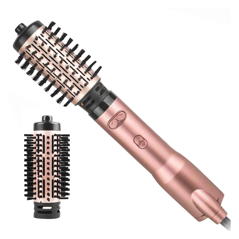 سشوار برس‌دار چرخشی حرفه‌ای انزو پروفیشینال مدل EN 741 با موتور AC، توان 1500 وات، سری سرامیکی صاف‌کننده و حجم‌دهنده، دارای نرم‌کننده یونی، وزن 700 گرم، همراه با 2 سری برس 42 و 50 میلی‌متری