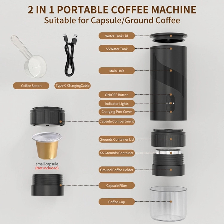 اسپرسوساز سفری کی ال تی مدل Coffee Machine 02