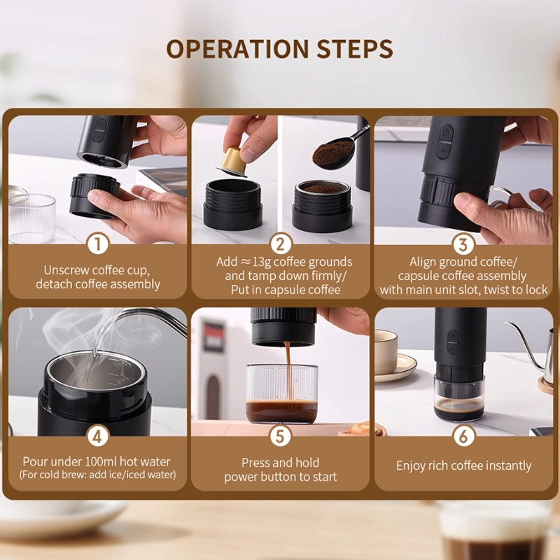 اسپرسوساز سفری کی ال تی مدل Coffee Machine 01