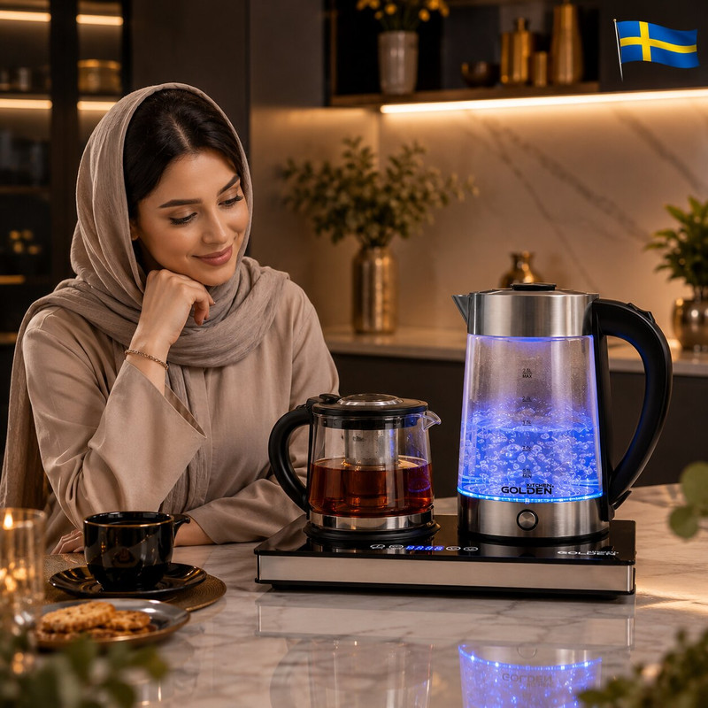 چای ساز کنار هم گلدن کیچن مدل GK720