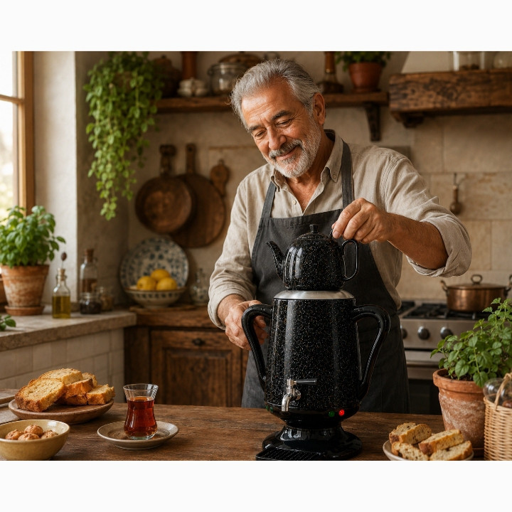چای ساز و سماور برقی 1۸۰۰ وات دسینی مدل D2388 گنجایش 4 لیتر