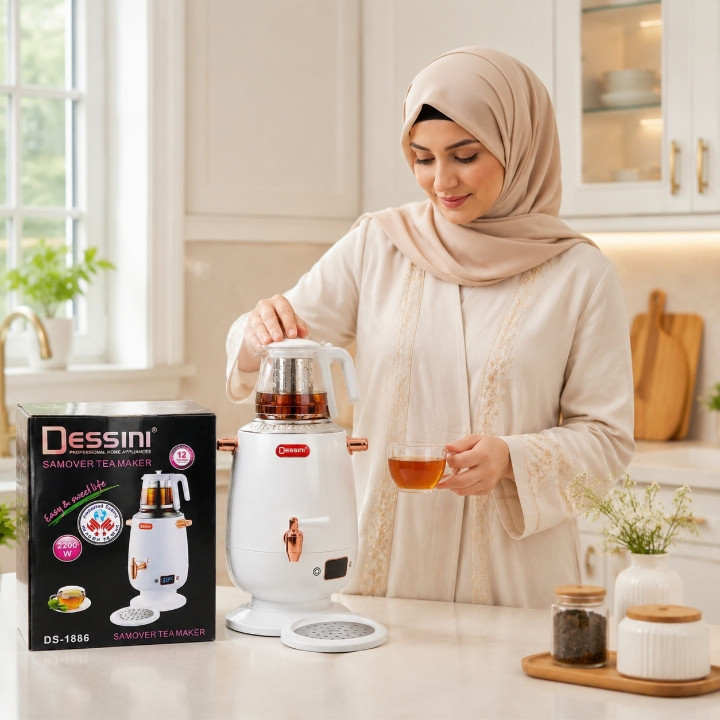 سماور برقی 2200 وات دسینی مدل DS-1888 ظرفیت 3.5 لیتر