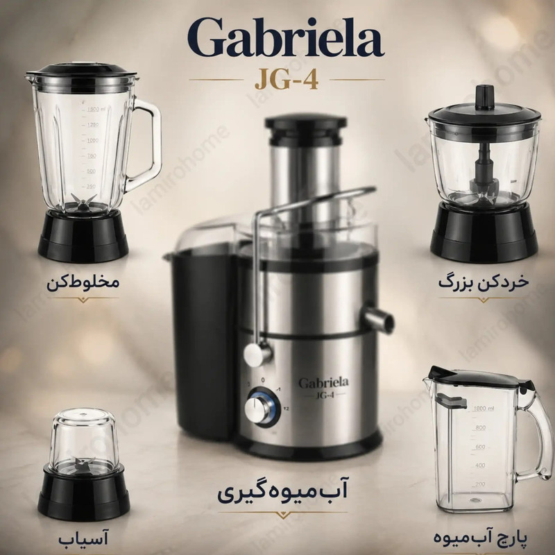 آبمیوهگیری چند کاره 800 وات گابریلا مدل 2040