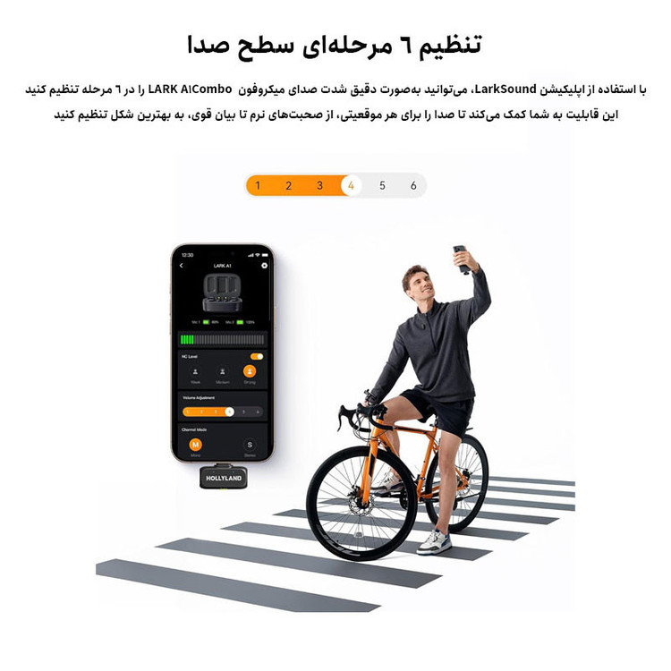 میکروفن بی سیم هالی لند مدل Lark A1 Combo با درگاه USB-C و Lightning