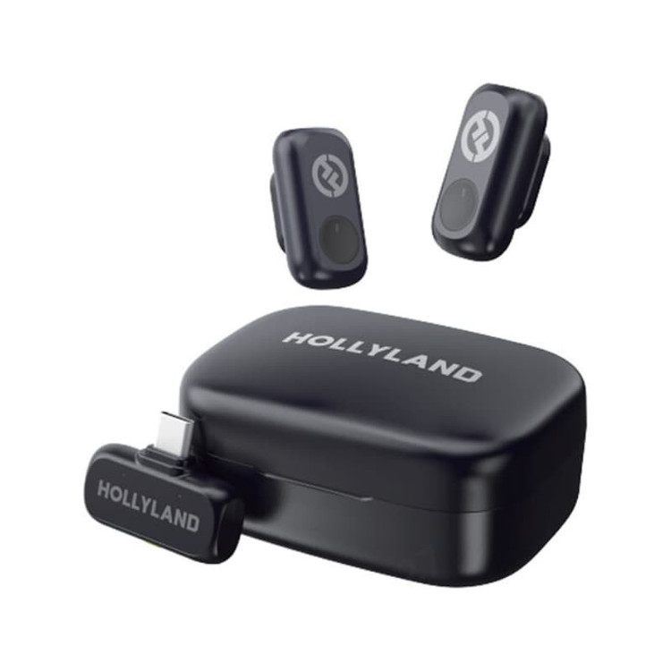 میکروفن یقه ای هالی لند مدل LARK A1 DUO با درگاه اتصال USB-C