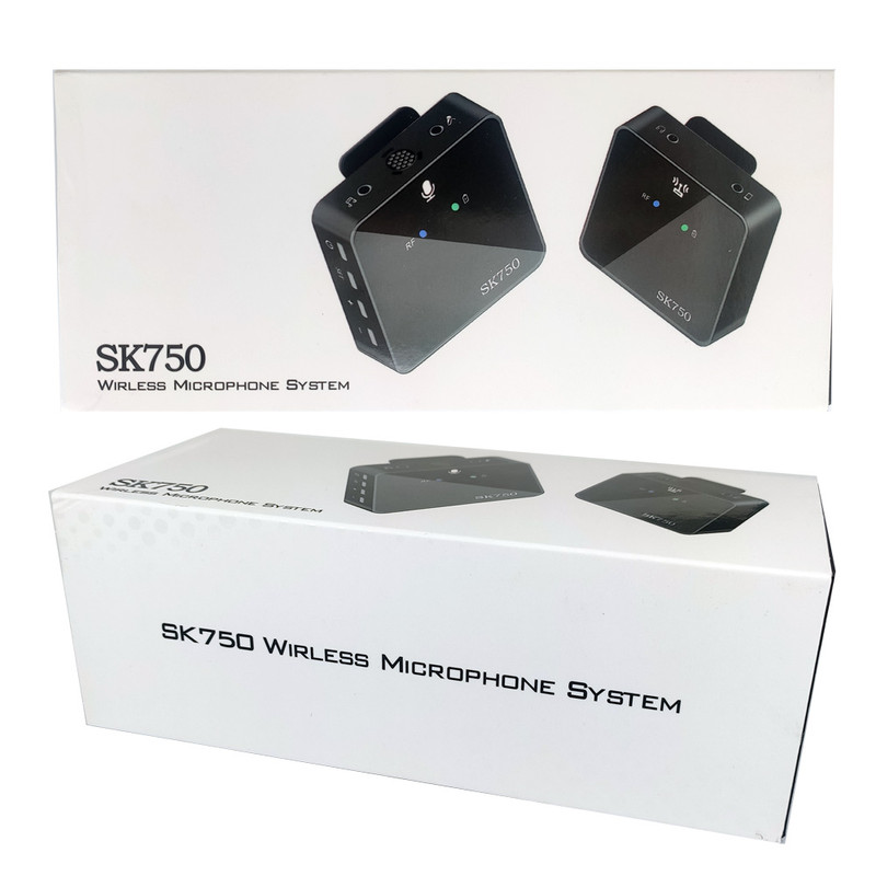 میکروفن بی سیم مدل دو کانال wireless microphone SK750 بسته 3 عددی