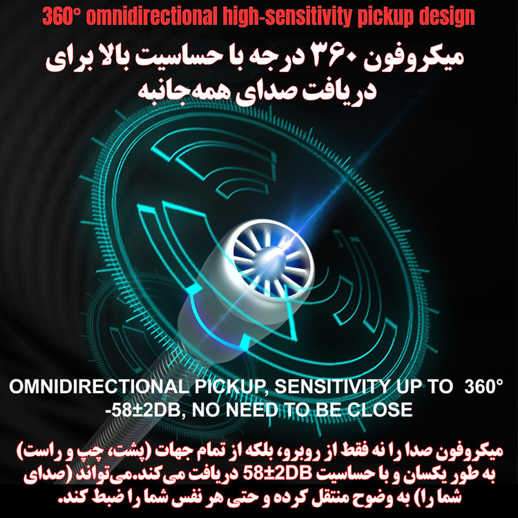 میکروفن رومیزی اچ اکس اس جی مدل F15 با درگاه اتصال USB