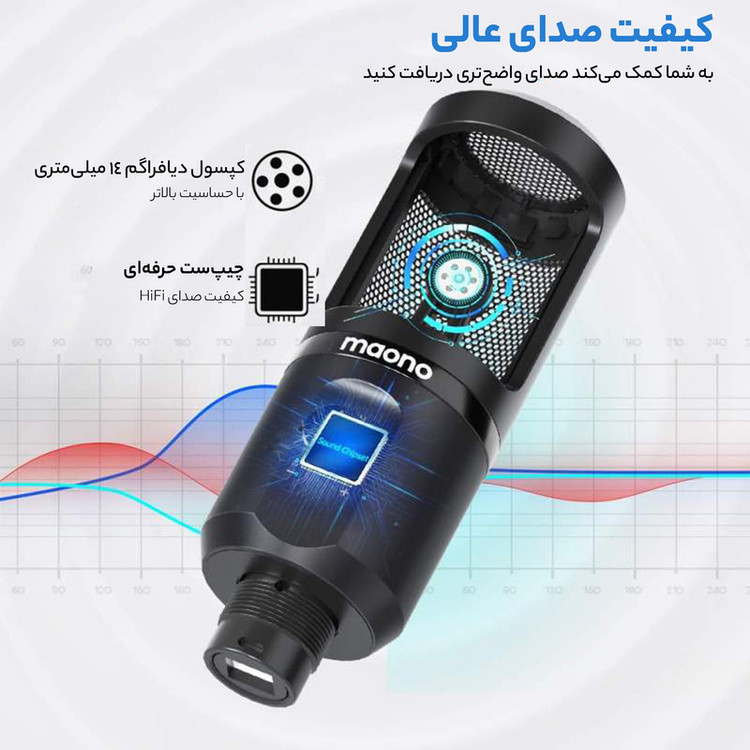 میکروفن کندانسر مائونو مدل AU-PM461TR