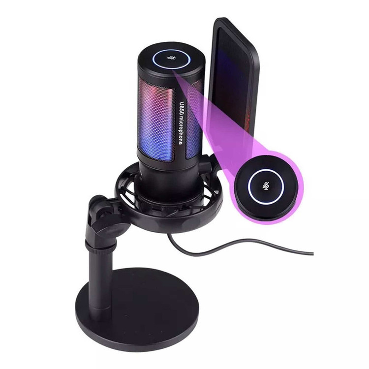میکروفن رومیزی مدل U850 RGB با درگاه اتصال USB