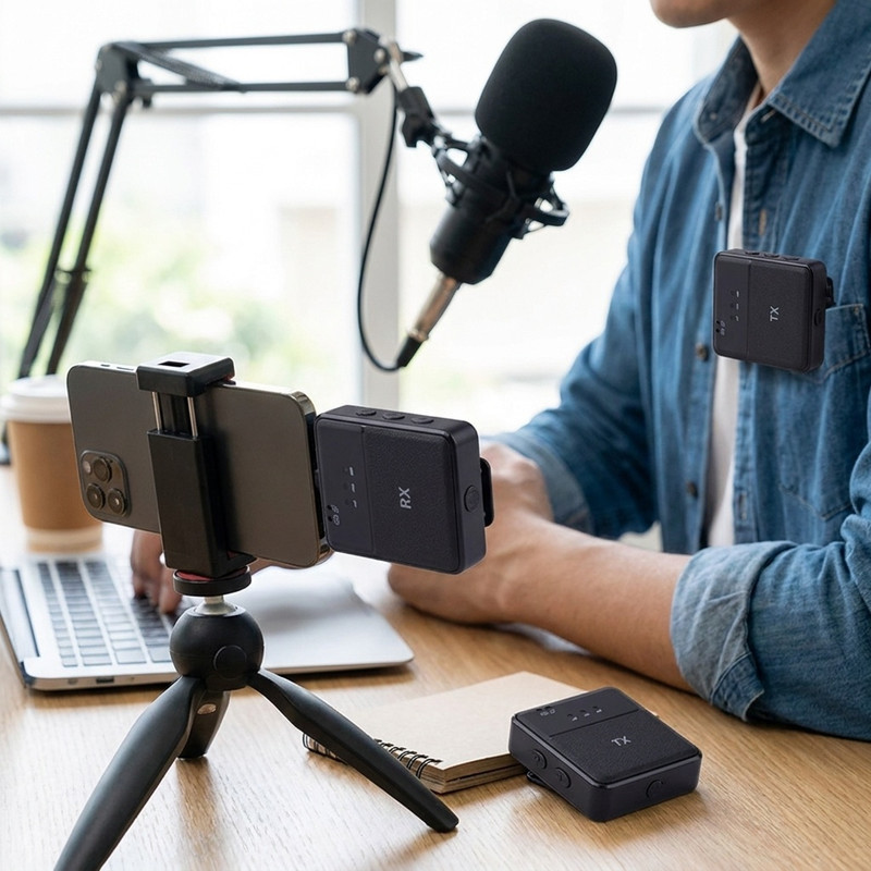 ست میکروفون بی سیم مدل sx9 با درگاه لایتنینگ