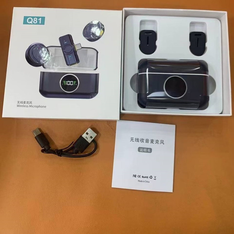 ست میکروفن بی سیم مدل Q81 با درگاه اتصال usb type c
