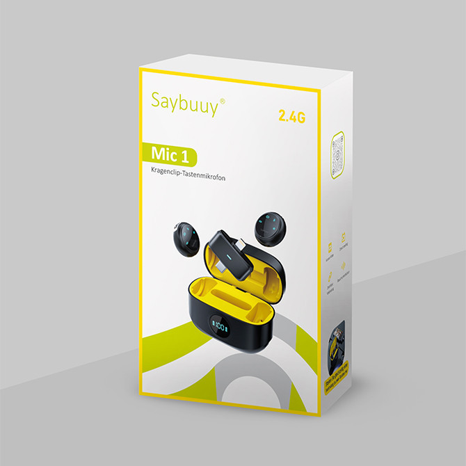 ست میکروفن بی سیم سی بای مدل Mic1 با درگاه اتصال Type-C و لایتنینگ