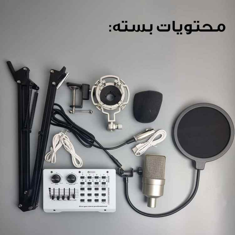 میکروفون استودیویی مدل 103 به همراه کارت صدا