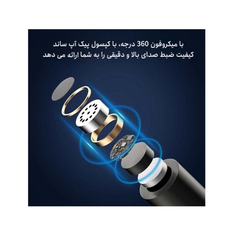 میکروفون بیسیم پلوز مدل PU3150B با درگاه اتصال Type-C