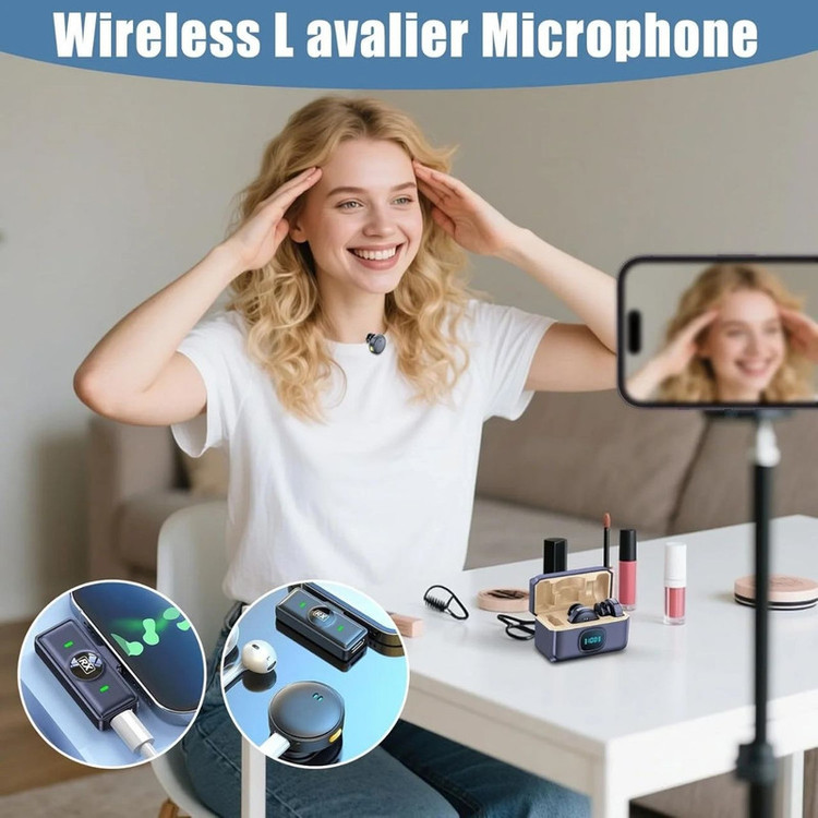 میکروفون یقهای بیسیم مدل SH20 با درگاه USB Type-C