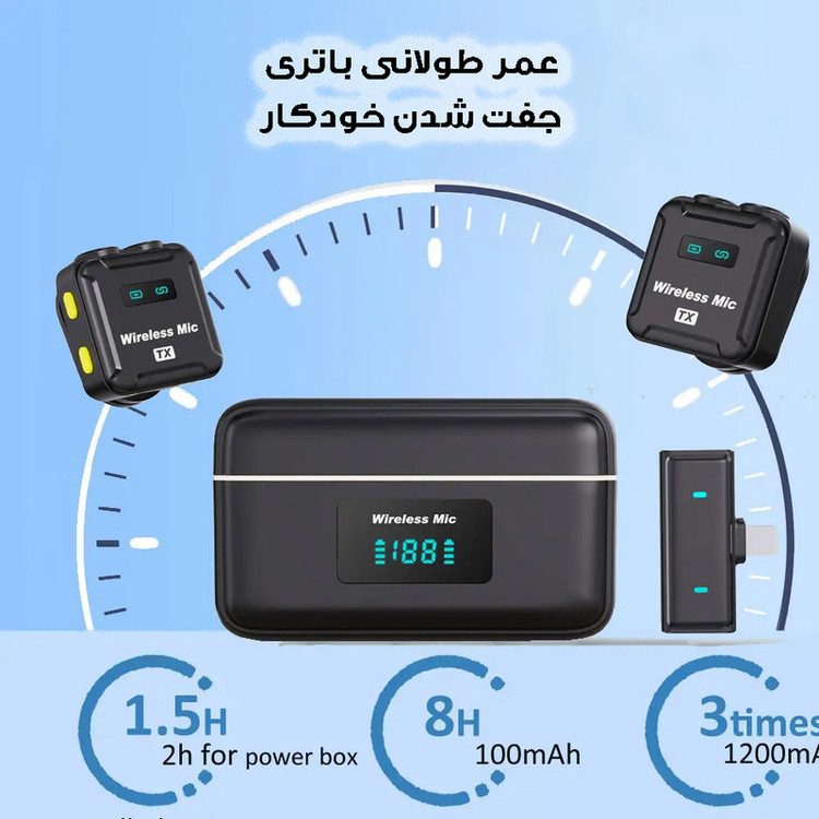 ست میکروفن بی سیم مدل SX23-TYPEC