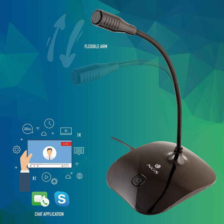 میکروفن رومیزی ان جی اس مدل MS115 با درگاه اتصال جک 3.5 میلیمتری