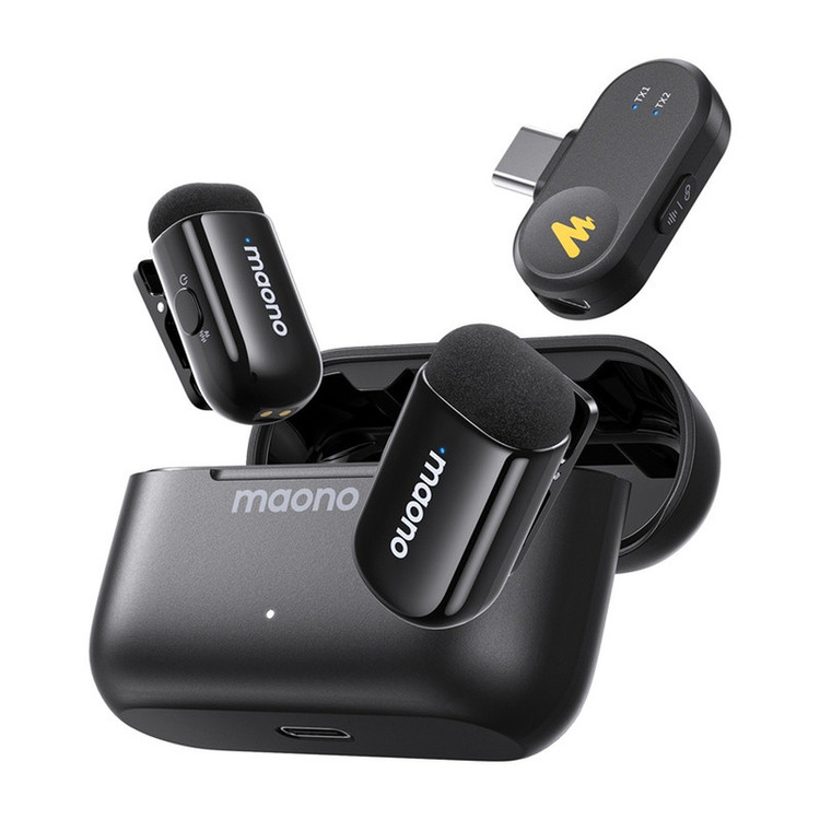 میکروفون بی سیم مائونو مدل Wave T1 mini WM622 PC2 با درگاه اتصال USB-C