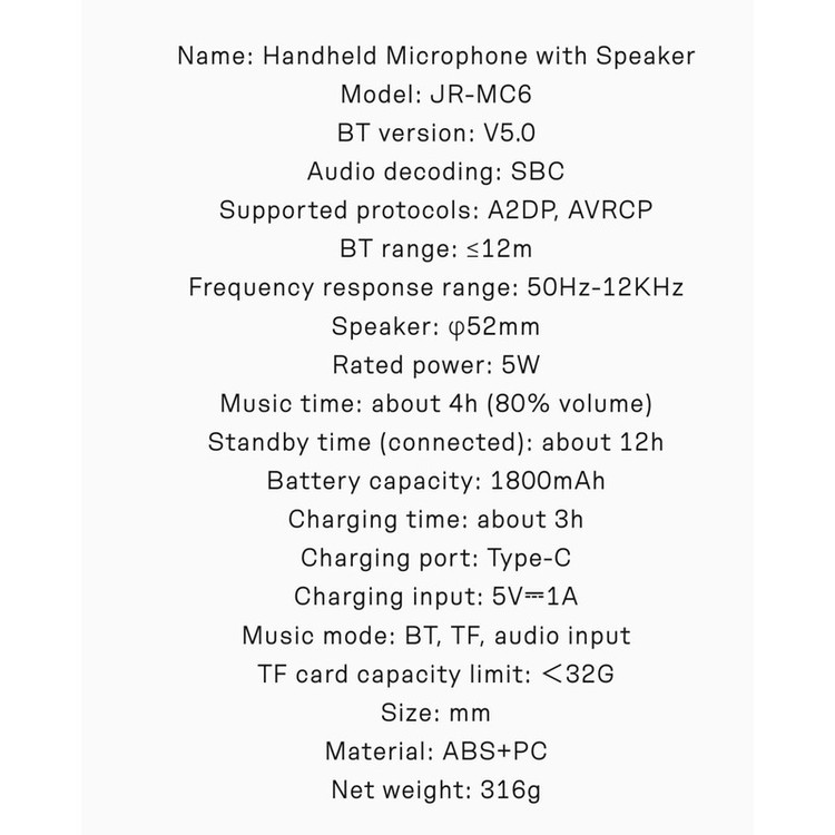 میکروفون اسپیکر جوی روم مدل Mc6