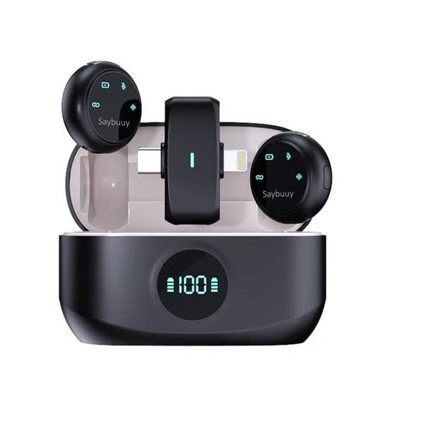 میکروفون حرفهای بیسیم سی بای مدل Mic1، مناسب ضبط دو نفره با درگاه USB Type C