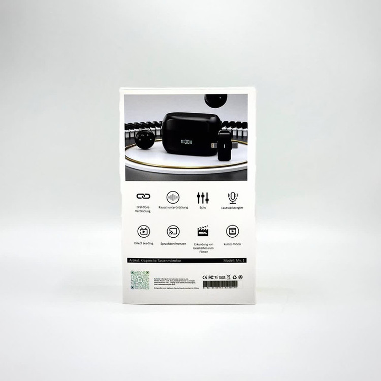 میکروفون حرفهای بیسیم سی بای مدل Mic1، مناسب ضبط دو نفره با درگاه USB Type C