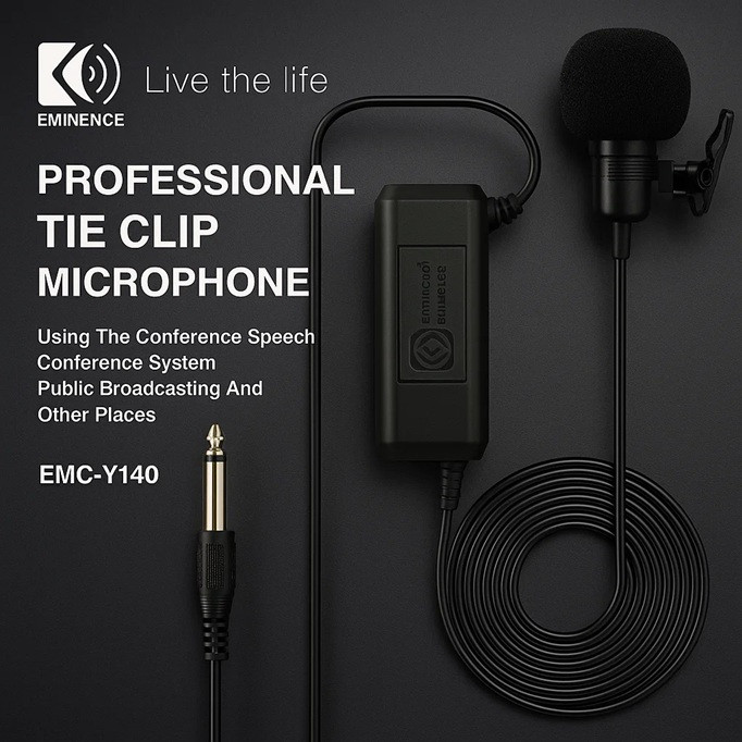 میکروفن یقه ای امیننس مدل Eminence EMC-Y140 با درگاه اتصال جک 6.3 میلی متری