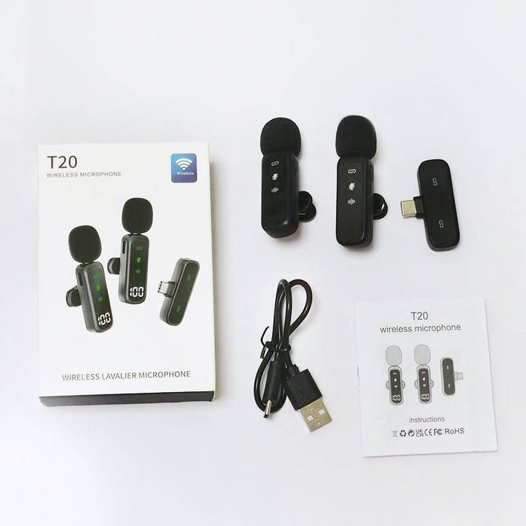 میکروفن بی سیم مدل T40 با درگاه تایپ سی