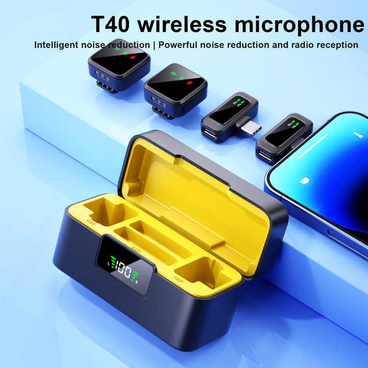 میکروفن بی سیم مدل T40 با درگاه تایپ سی