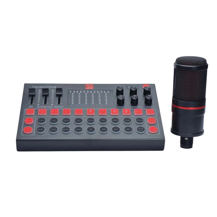 میکروفون کندانسر دراگون ساند مدل pod mic D208 به همراه کارت صدا