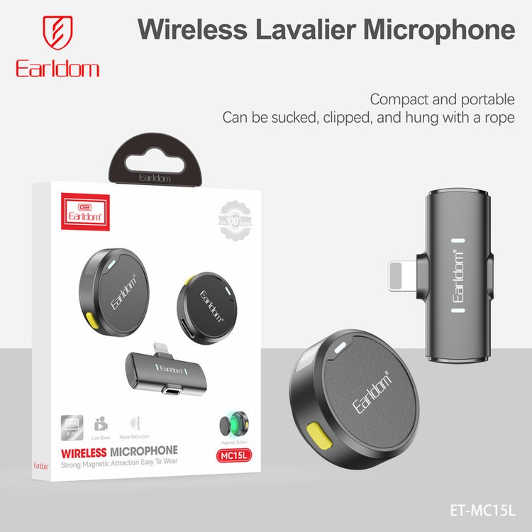 ست میکروفن بی سیم ارلدام مدل MC15L با درگاه اتصال لایتنینگ
