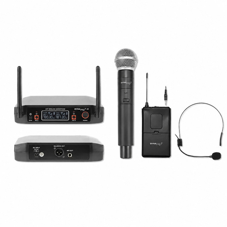 ست میکروفن بی سیم دو کانال دایناپرو مدل U4 با درگاه اتصال XLR
